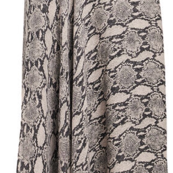 A.L.C. Lev Silk Snake Print Asymmetrical Hem Midi Skirt Size 0 - Picture 3 of 11